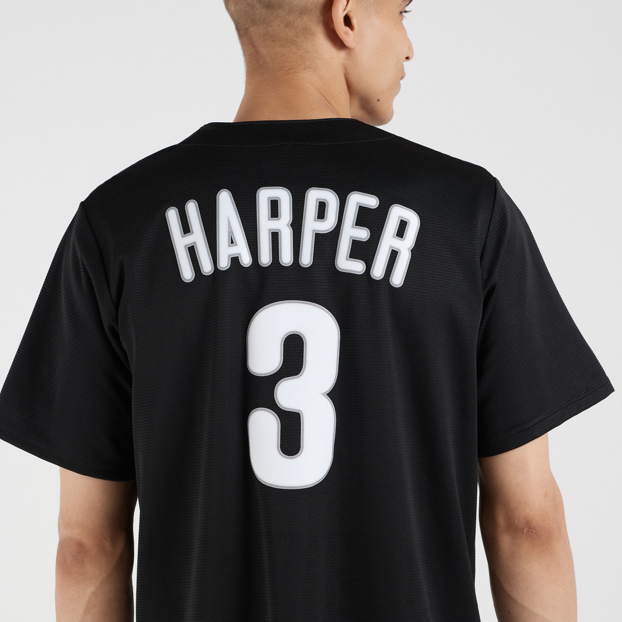 Men's Philadelphia Phillies Bryce Harper Nike Black Replica Player Jersey
