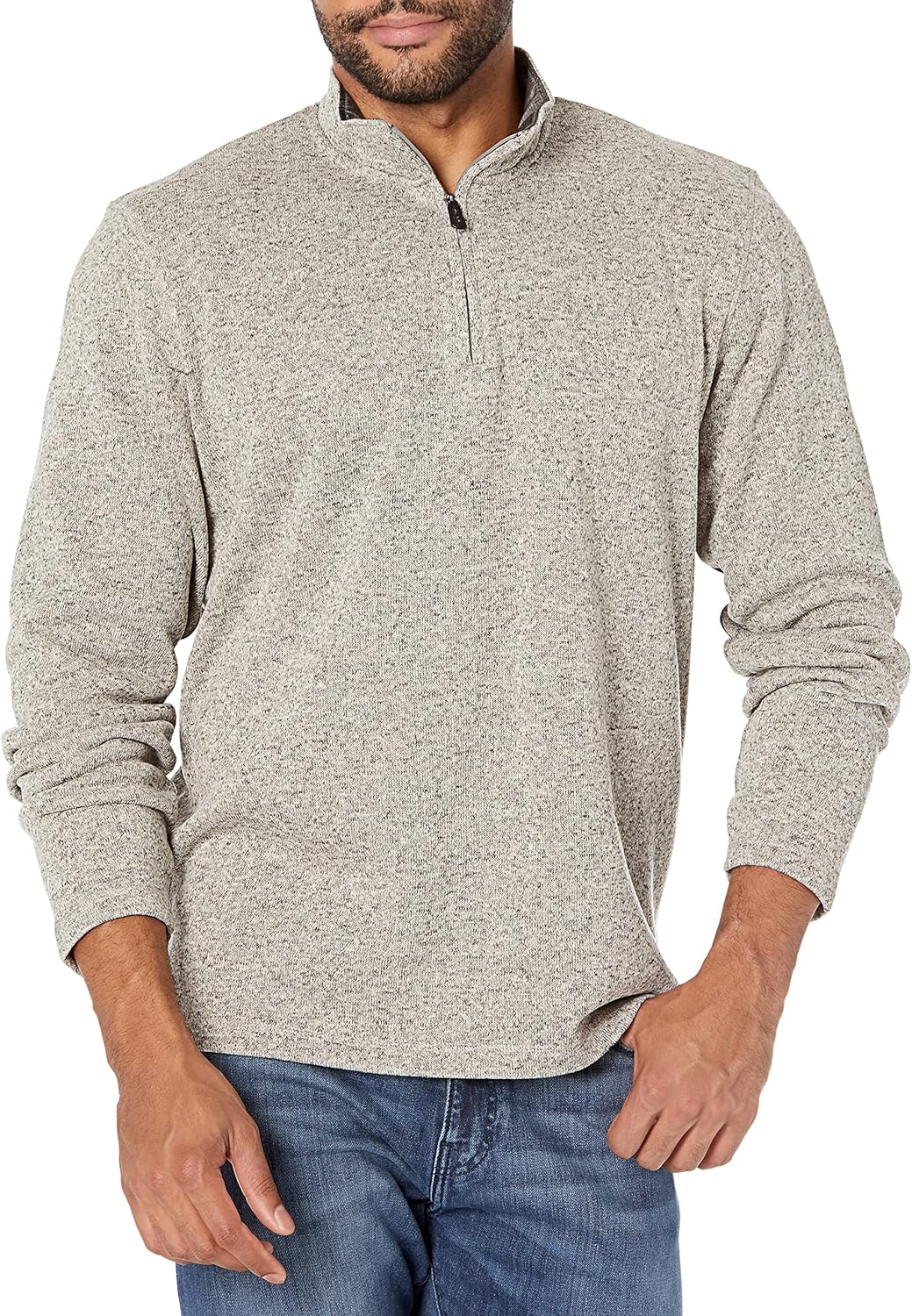 Wrangler Authentics mens Long Sleeve Fleece Quarter-zip