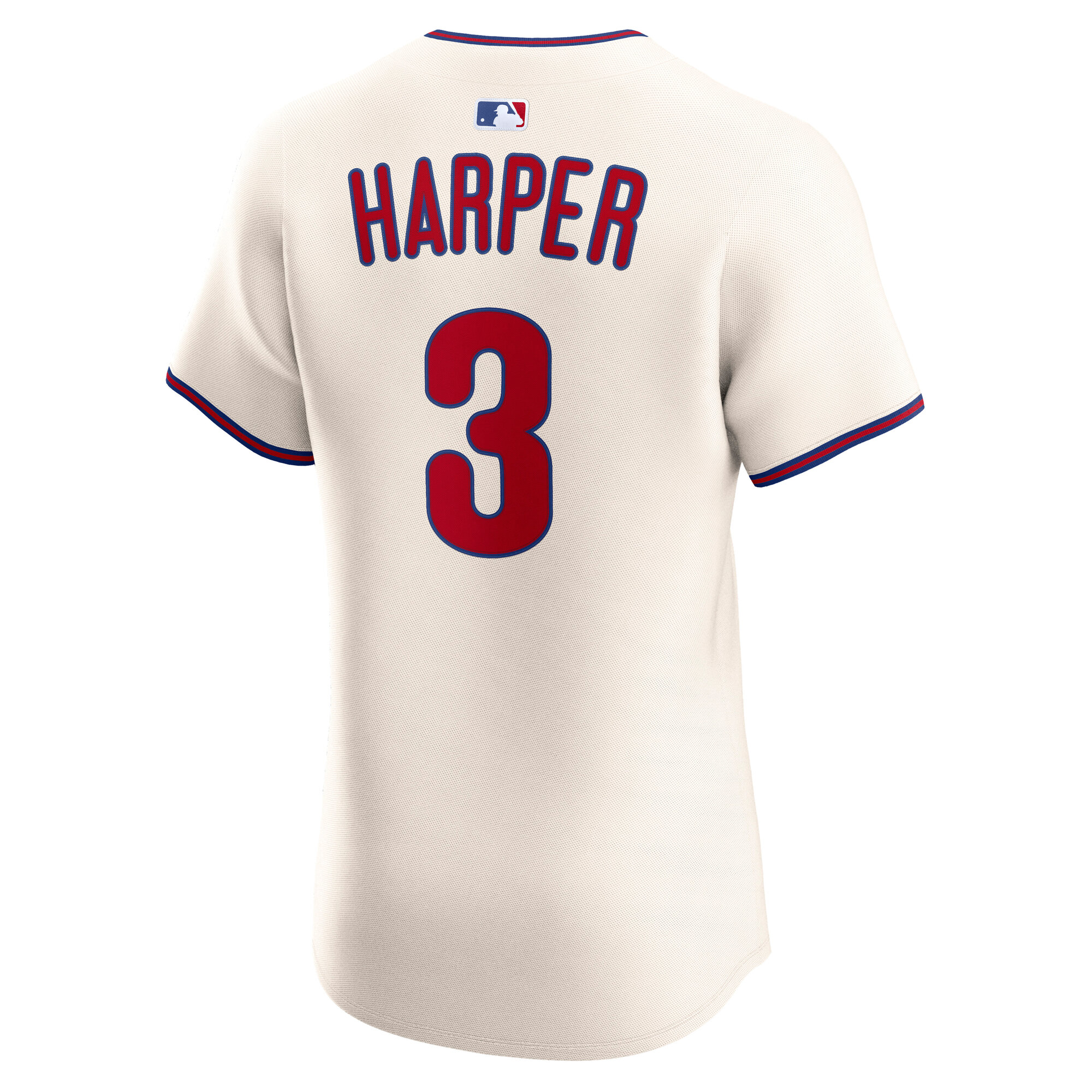 Men's Philadelphia Phillies Bryce Harper Nike Cream Alternate 2 Elite Jersey