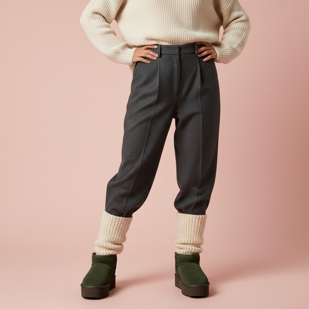 CUSHIONAIRE Hippy Women’s Platform Ankle Boots – Genuine Suede, Faux Fur Lining, Cozy Winter Slip-On Design, Comfortable Footwear with Wide Widths Available