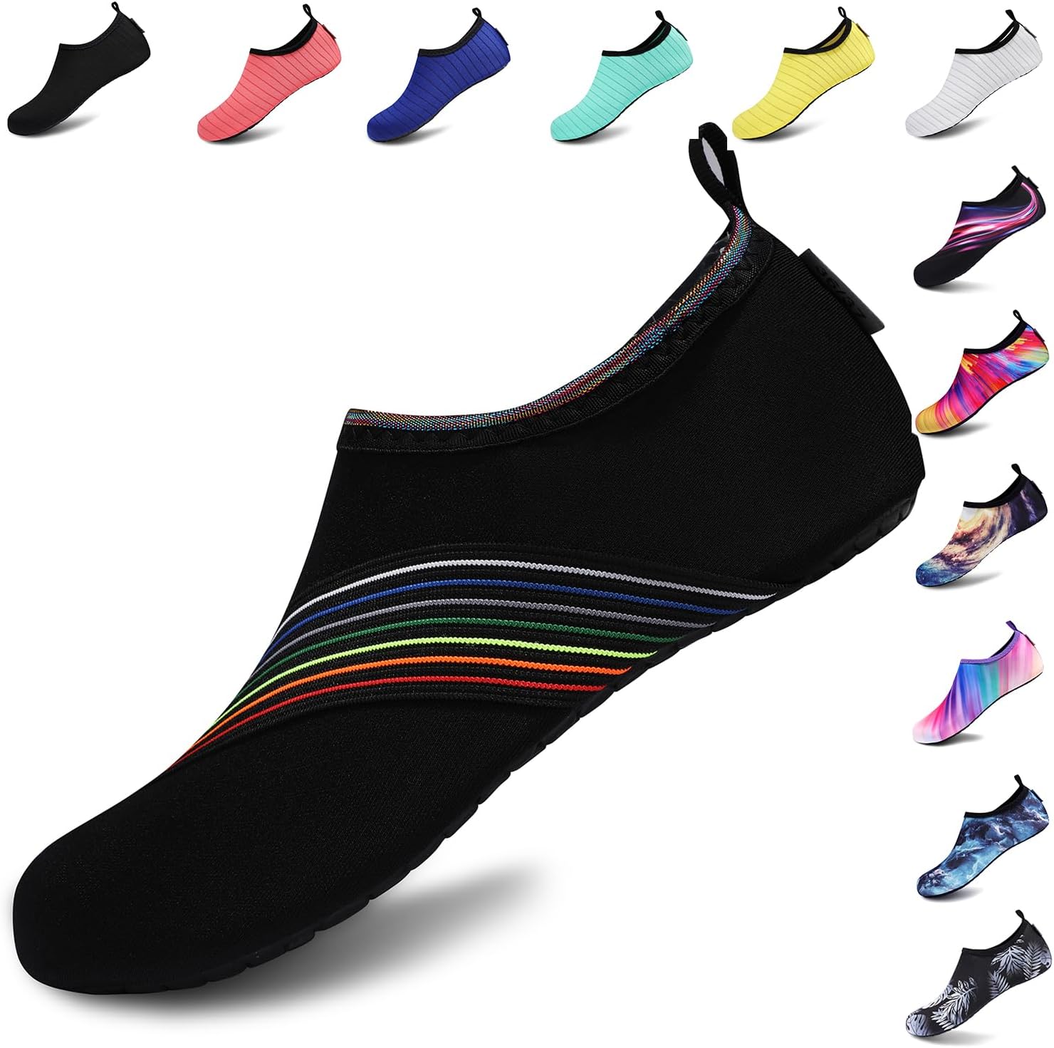 VIFUUR Water Sports Shoes Barefoot Quick-Dry Aqua Yoga Socks Slip-on for Men Women
