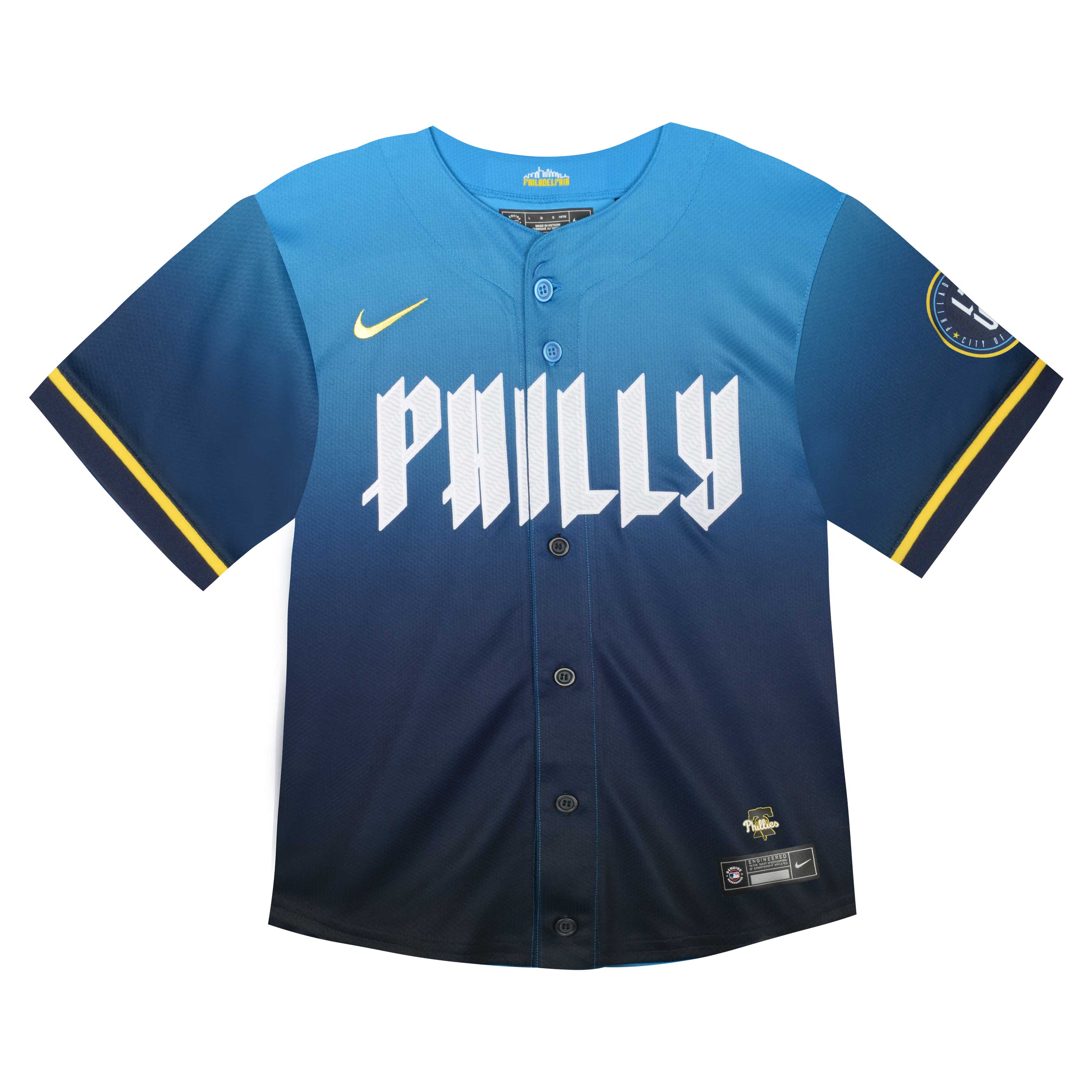 Toddler Philadelphia Phillies Bryce Harper Nike Blue 2024 City Connect Limited Player Jersey