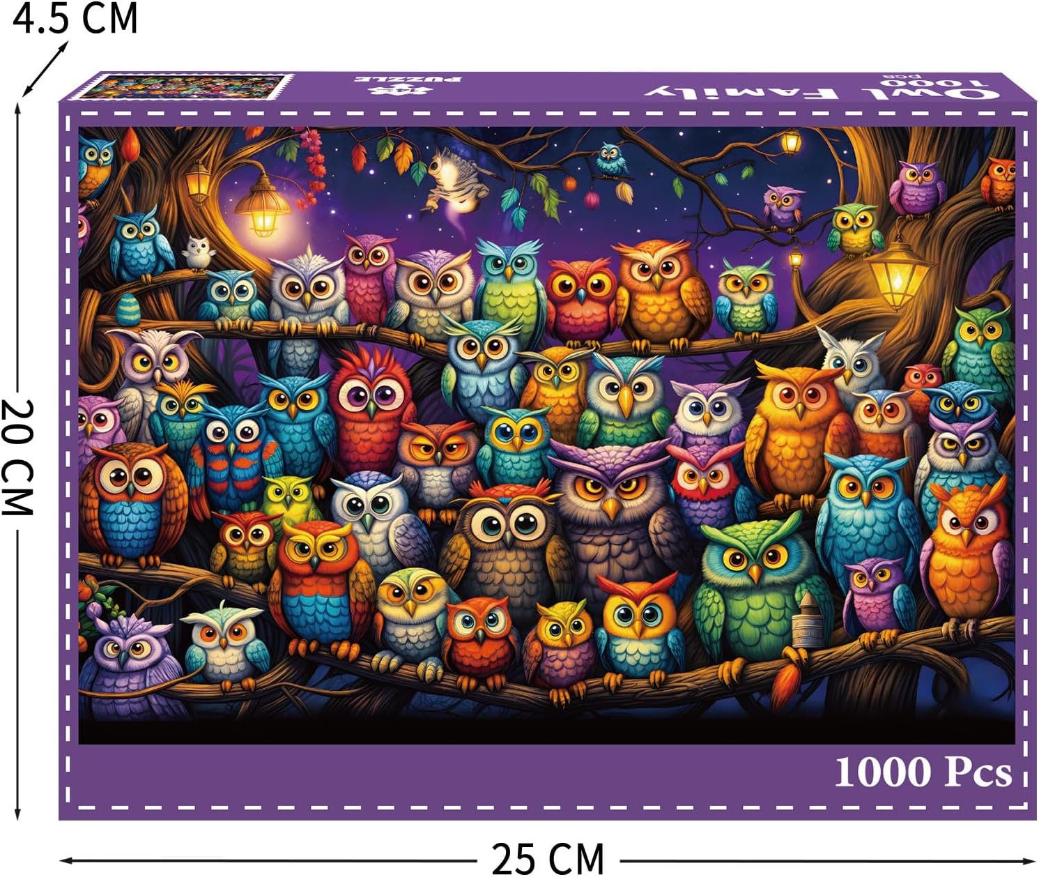 Owl Family Puzzles for Adults 1000 Pieces, Jigsaw Puzzles for Adults 1000 Piece, Challenging Game Toys, Impossible Puzzle, Family Decoration Puzzle