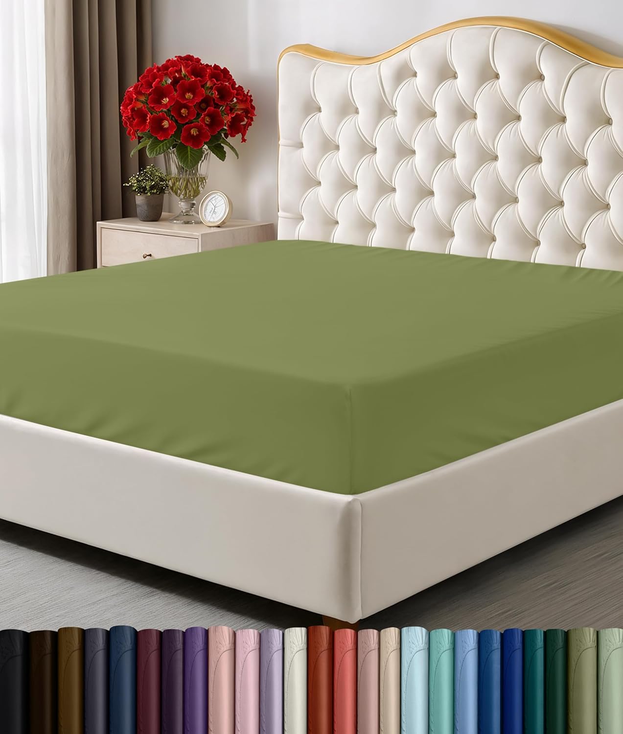 Utopia Bedding Queen Fitted Sheet - Bottom Sheet - Deep Pocket - Soft Microfiber - Shrinkage and Fade Resistant - Easy Care -1 Fitted Sheet Only (Grey)