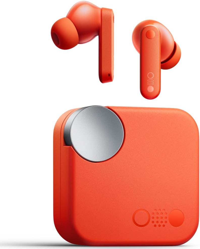 CMF Buds 2a Wireless Earbuds 2025 New Active Noise Cancelling 42dB Hybrid ANC Bluetooth Headphones, 12.4mm Dynamic Driver for Big Bass, 4 Mics Clear Calls, Sport Ear Buds for iPhone, Android, Orange