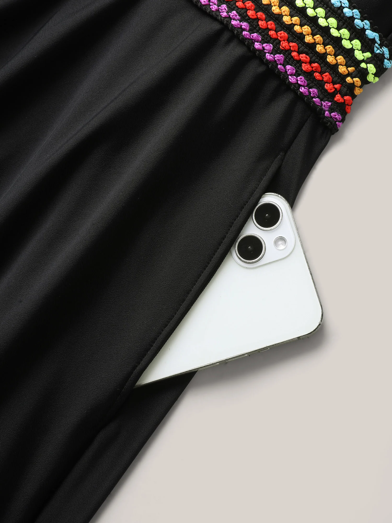 Colorful Webbed Pockets Adjustable Swim Dress