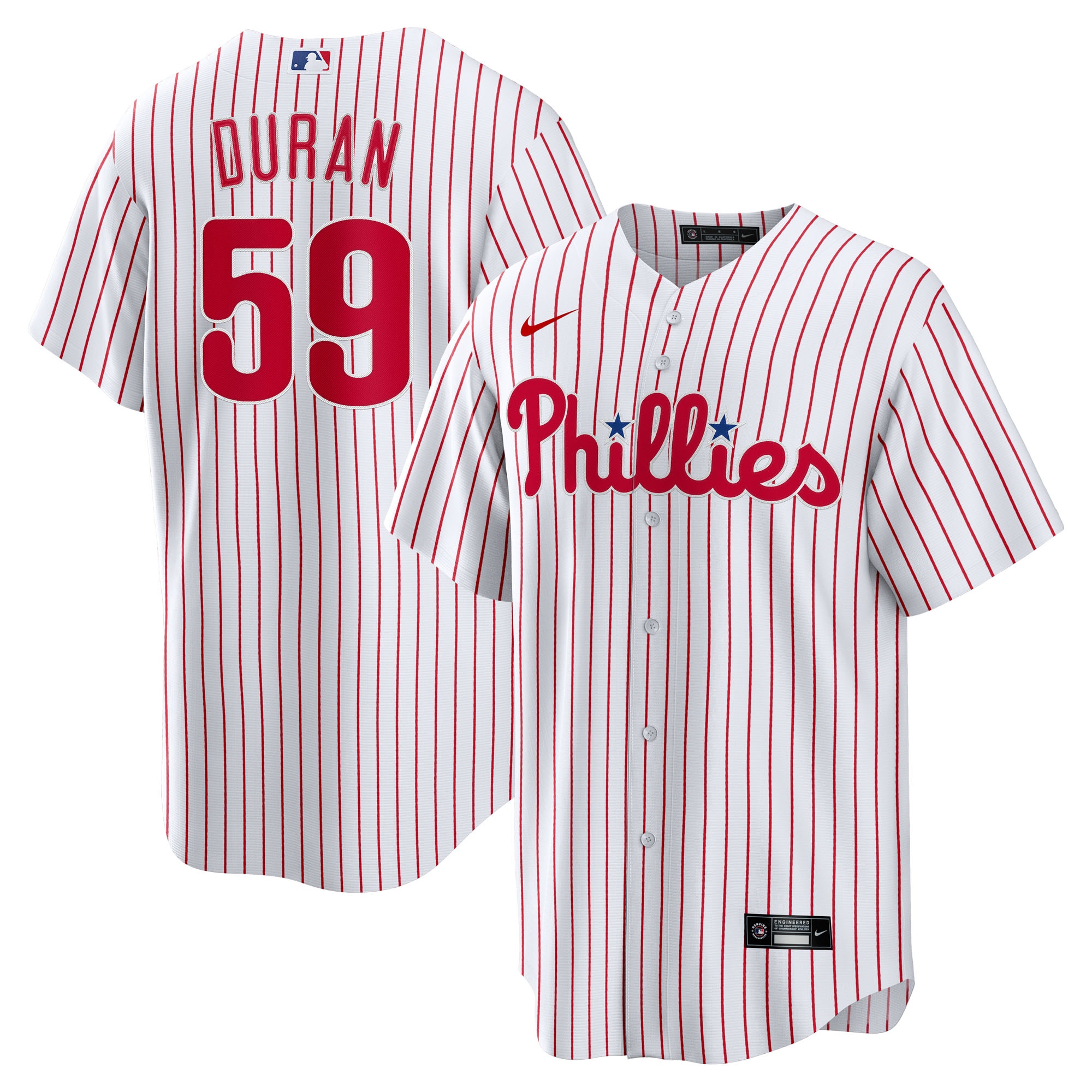 Men's Philadelphia Phillies Jhoan Duran Nike White Home Replica Jersey