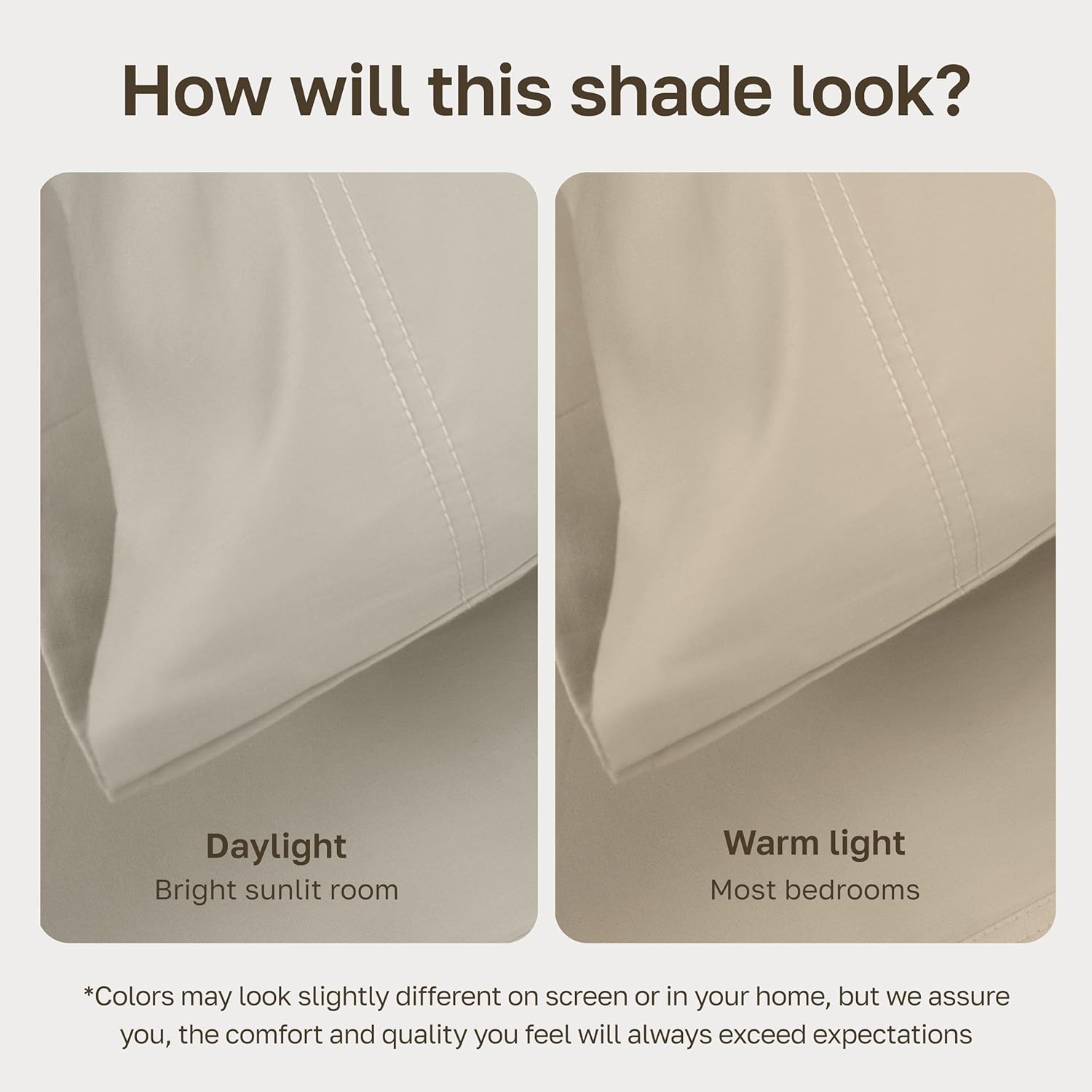 California Design Den Split King Sheet Set - Luxury 800 Thread Count, 100% Cotton Sateen, Bedding Set with Deep Pockets Sheets - Beige