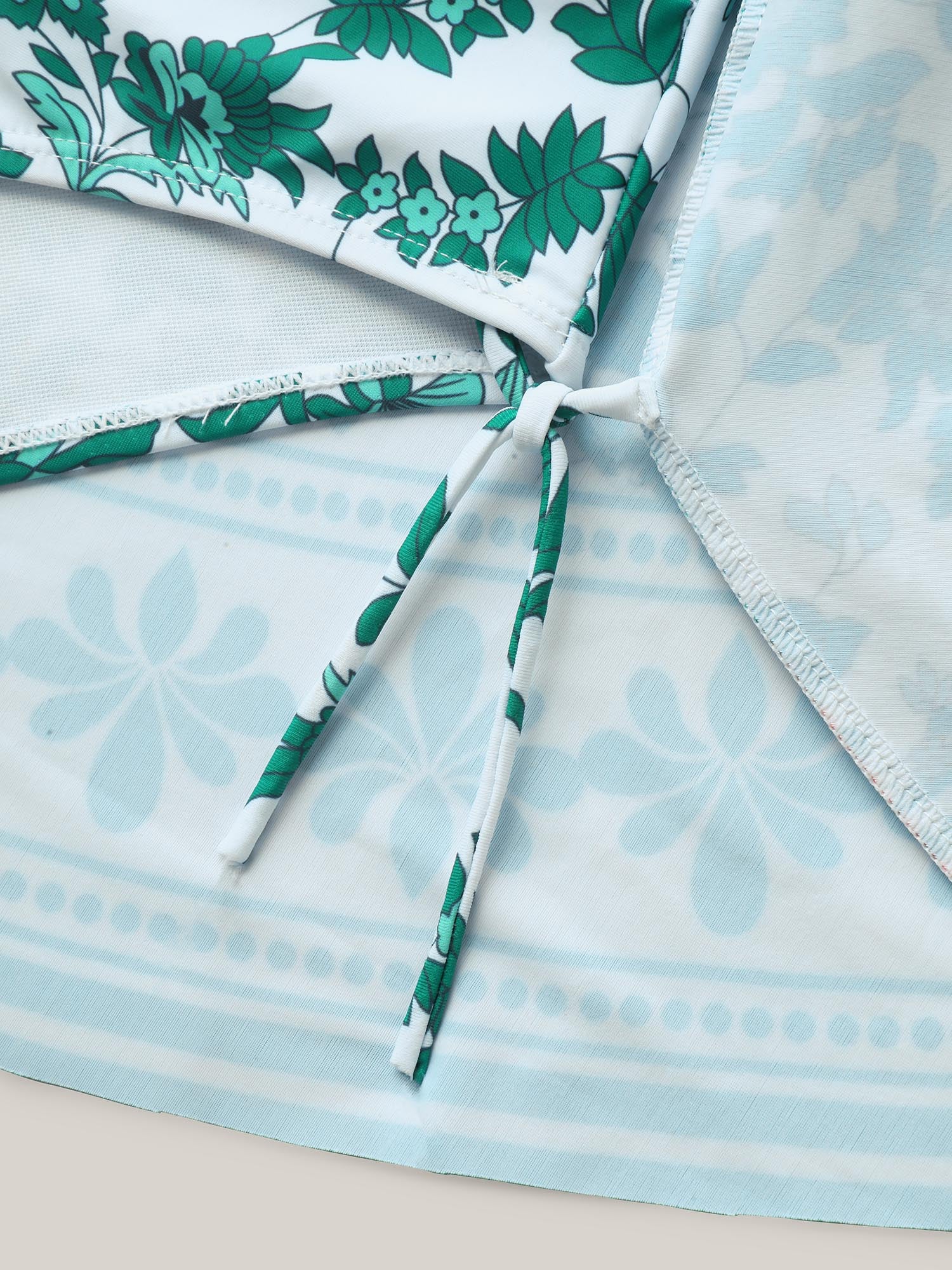 Anti-Float Tie Floral Swim Dress