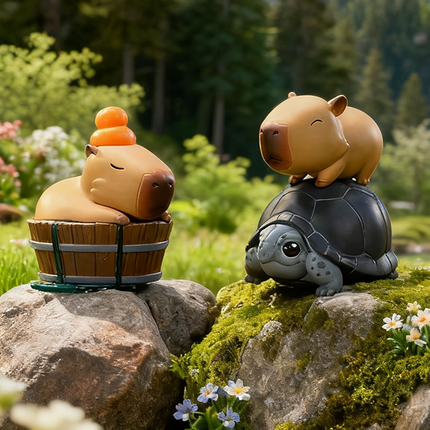 Capybara Blind Box Figures, Random Design Action Figures Collectible Toys Home Decorations for Gifts, Single Box