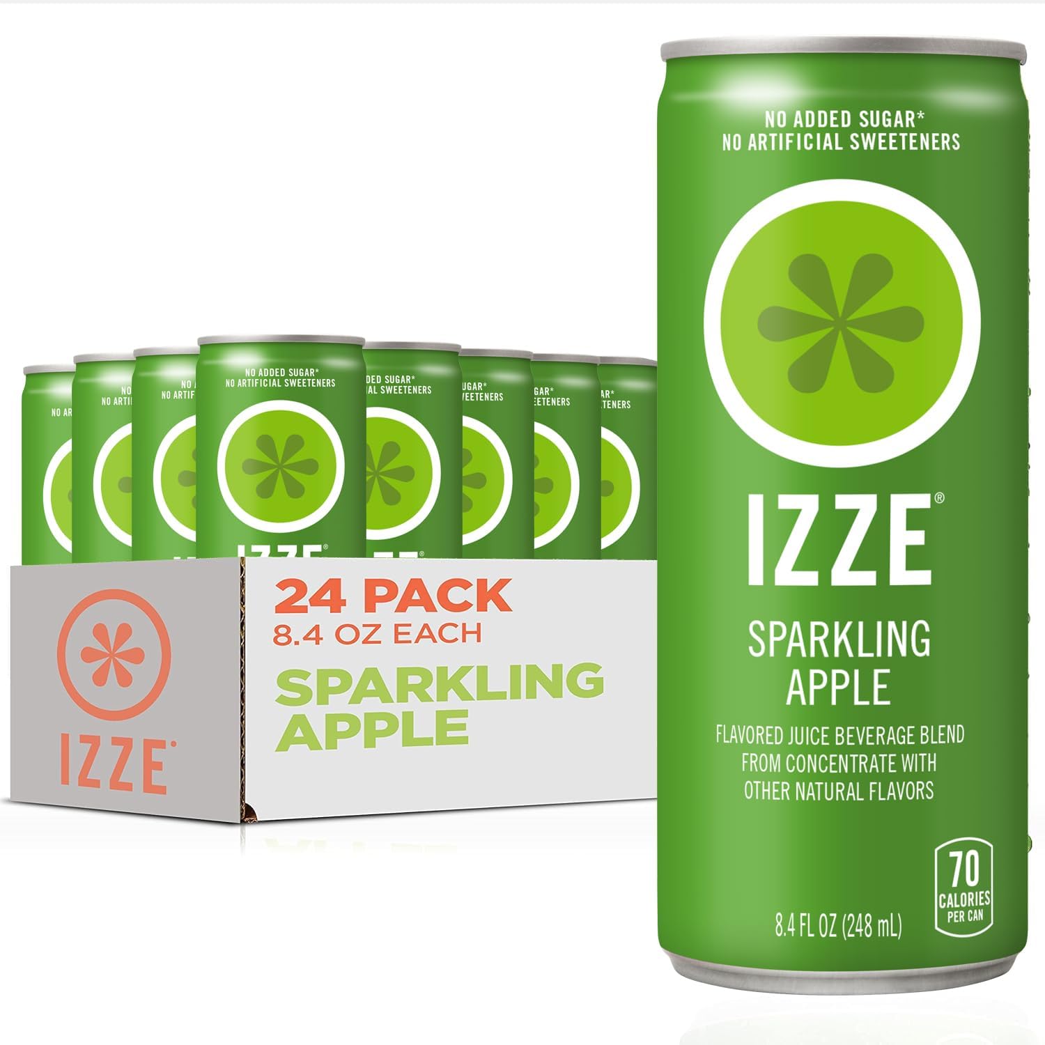 Izze Sparkling Juice, 4 Flavor Variety Pack, 8.4 Fl Oz (24 Count)