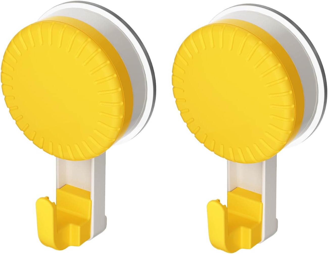 Suction Cup Hooks, One-Second Installation, Reusable,for Use On Glass, Mirrors, and Smooth Tile Surfaces Only, Suitable for Kitchens, Bathrooms, and Toilets. 2-Pack(Transparent)