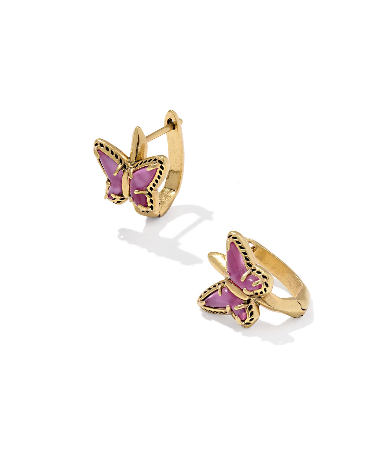 Dolly Parton x Kendra Scott Butterfly Vintage Gold Huggie Earrings