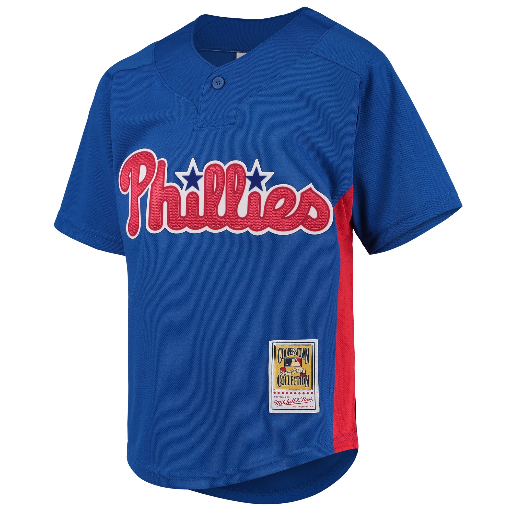 Youth Philadelphia Phillies Roy Halladay Mitchell & Ness Royal Cooperstown Collection Mesh Batting Practice Jersey