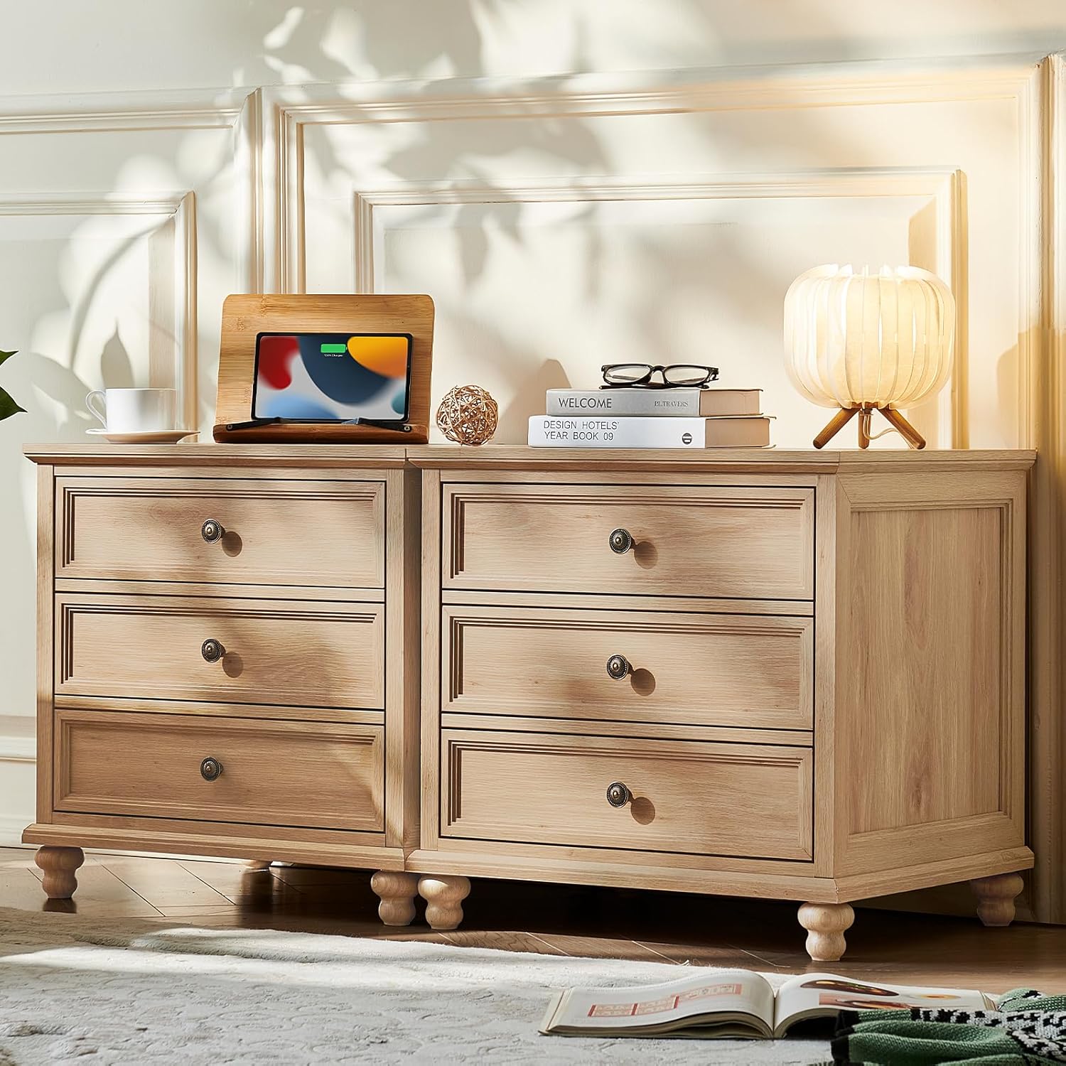 Farmhouse Nightstand with Charging Station, 24