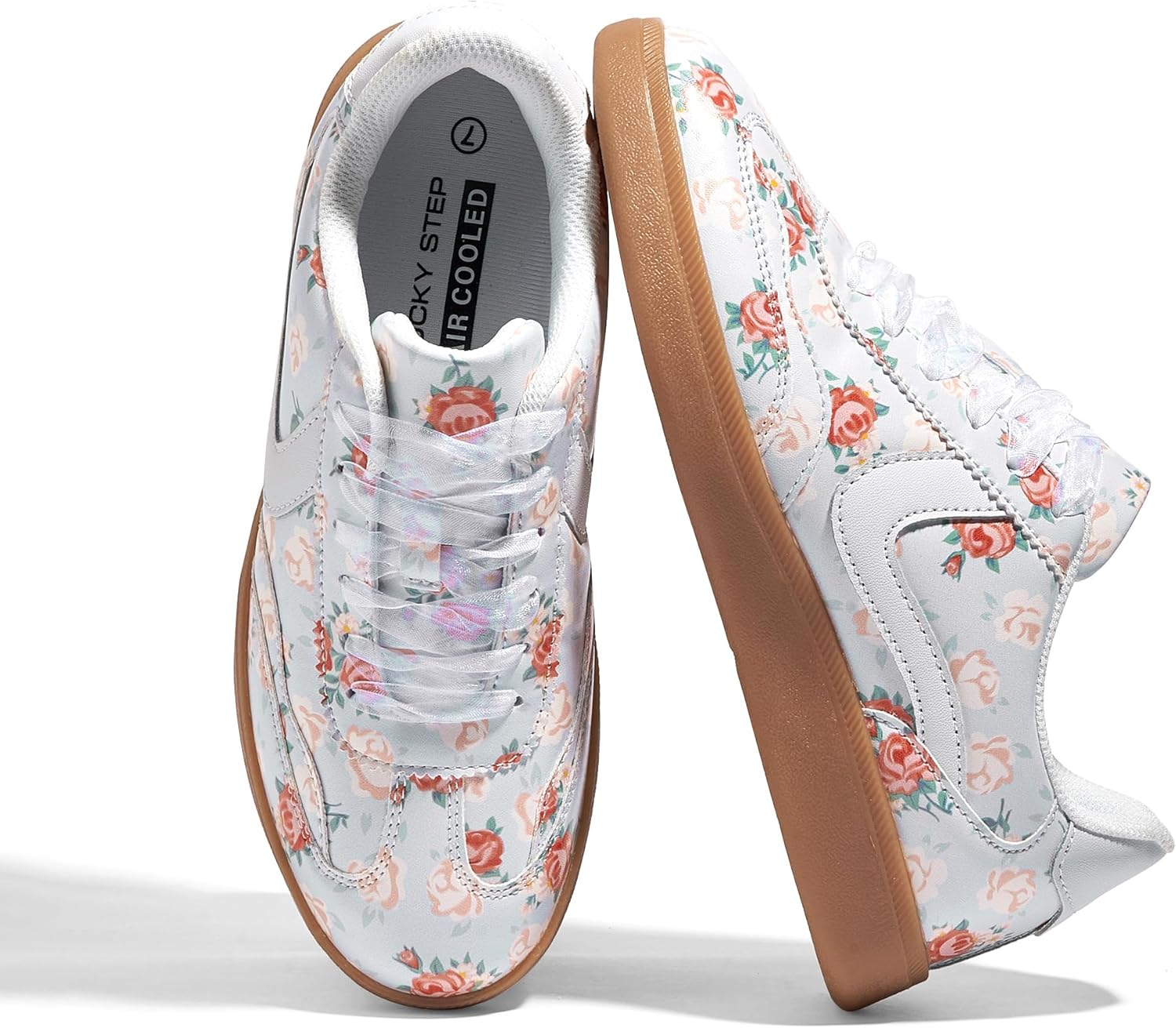 LUCKY STEP Women's Retro Fashion Sneakers Classic Casual Walking Shoes Non Slip Comfort Skate Shoes