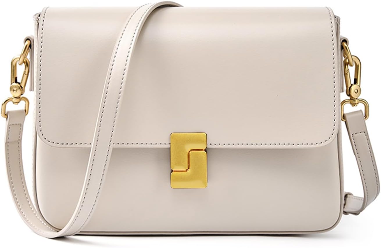 Shoulder Bags for Women, Leather Crossbody Purses Vintage Handbags-Adjustable Strap Leather Crossbody for Travel