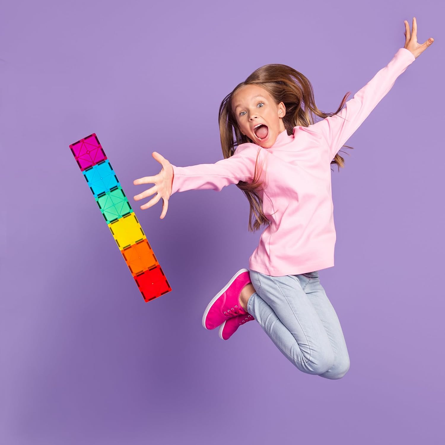 Gemmicc Magnetic Tiles, Deluxe 136 PCS Building Blocks Magnet Toys for Kids,3D Magnet Puzzles Stacking Blocks for Boys Girls,Huge Set with 2 Cars