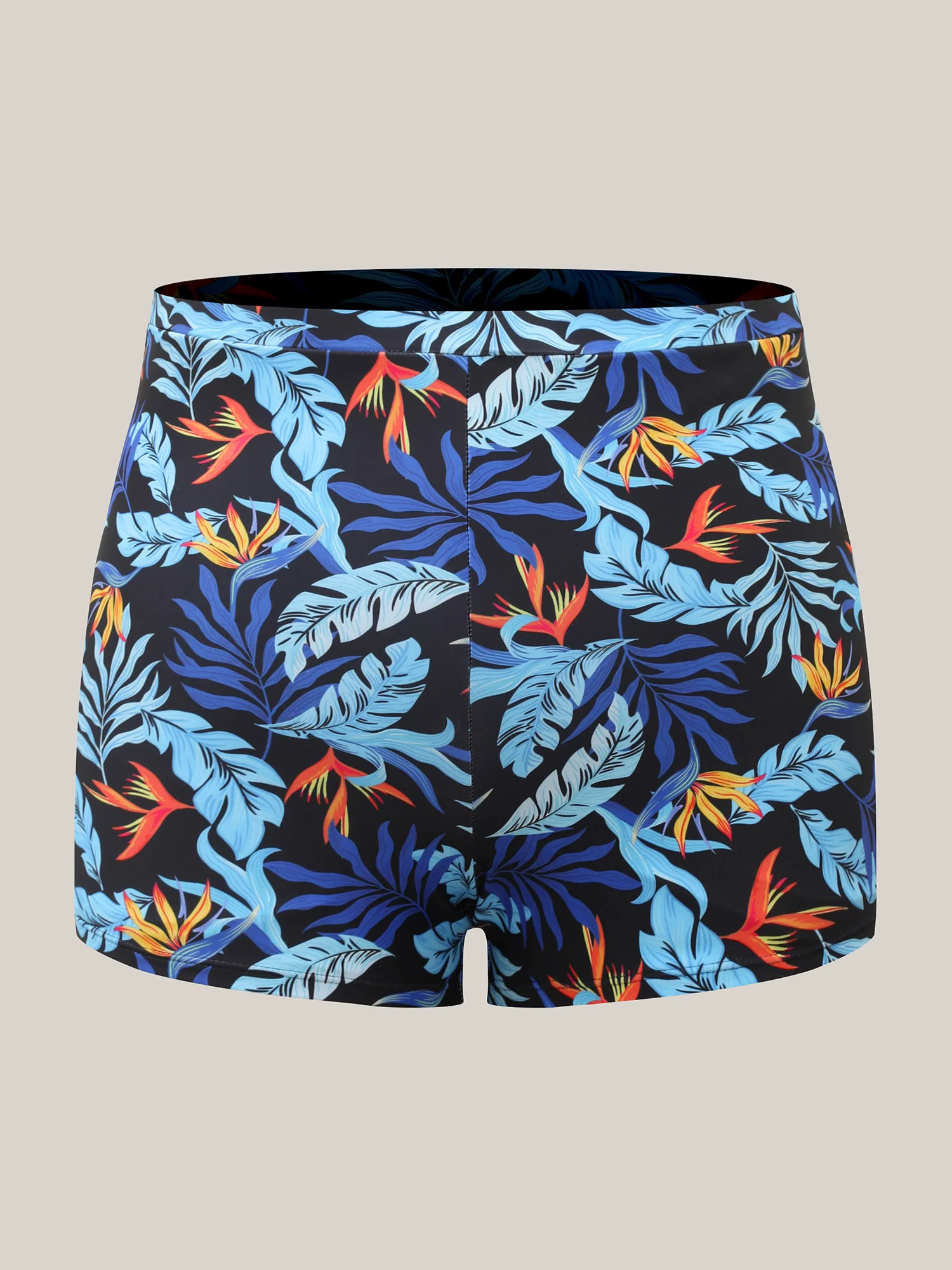 Tropical Leaf Fit Flare Swim Dress