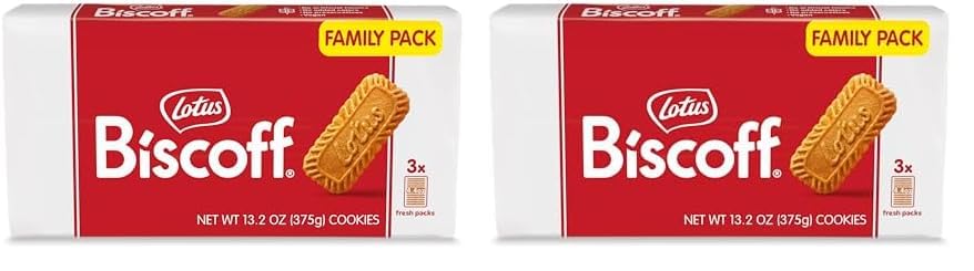 Lotus Biscoff Cookies, Caramelized Biscuit Cookies, 16 Cookies (Pack of 10), Non GMO + Vegan, 4.4 Ounce (Pack of 10), Snack Pack Size. [Packaging may vary]