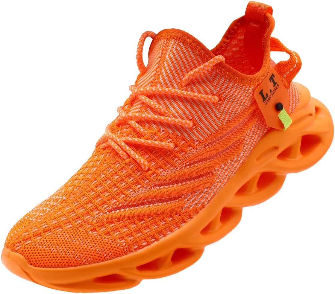 Women Running Shoes Tennis Walking Slip On Sneakers Workout Gym Athletic Jogging Lightweight Breathable Mesh Non-Slip Comfort Sole Cushioned Sports